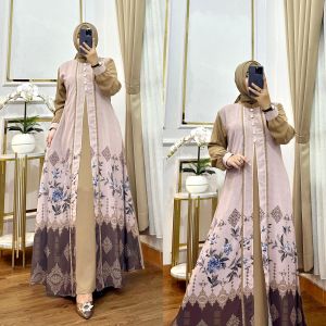 damla id gamis kekinian terbaru motif simpel chic elegan 2024 edisi queen dress
