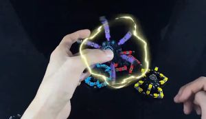 3PCS Fingertip Gyro Fingertip Mechanical Top DIY Deformation Robot Metal Transformable Gyro Spinners Finger Chain Robot Toy Changeable Face Fidget Spinners Octopus For Kids Adults