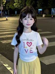 LIREGONGZHU | Girls Summer Set Short Sleeve T-Shirt and Casual Wide Leg Pants Large Kids