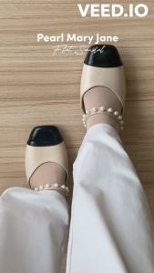 Dreamtale Kasut Perempuan Sandal Women Shoes Pearl Mary Jane Shoes Flat Slingback Sandal Casual Flat Sandals WSO060