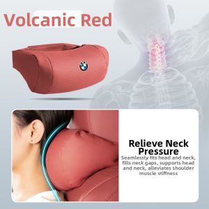 MENGDAO | Neck Support Pillow and Seat Lumbar Cushion for BMW X1 iX3 X5 LX6 X7 5 Series i3 Series 7 Series