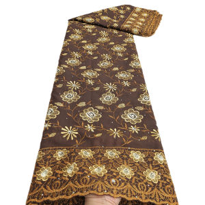 African Cotton Lace Fabric 2025 High Quality Swiss Voile Lace In Switzerland Nigerian Lace Fabrics For Wedding Dress LY4301