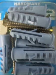 SunAMES Self Drilling Drywall Anchors 8 PCs Wall Anchors and Screws for Drywall 8 Self-Tapping/Threaded Plastic Sheetrock Anchors + 4*50 + M10 x 2"inch Screws 75LB Hanging and Mounting