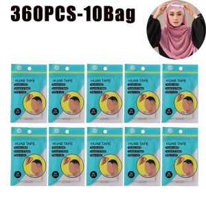 36pcs/bag Waterproof Hijab Tape Double Sided Invisible Adhesive Non Slip Portable Thin Strips for Scarf Muslim Women Fixing
