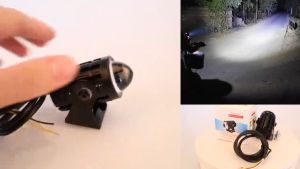 25W Lampu Mengemudi Mini Putih + Kuning Sepeda Motor