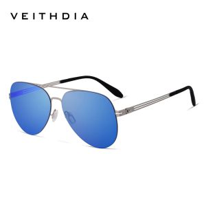 Veithdia(VEITHDIA) | VEITHDIA Mens Pilot Sunglasses Polarized UV400 Outdoor Driving Protective Eyewear Stainless Steel Frame VFH8218 New Arrival