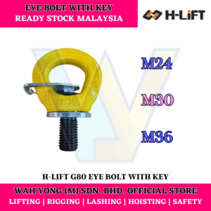 H-LIFT G80 EYE BOLT WITH KEY / KEY EYE POINT (M24 - M36)