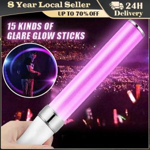 15 Color LED Light Stick Should Support Stick 15 Color Flash Stick Light Stick Concert Props LED Glow Light Stick 15 Color Flashing Light Sticks with Rope 2 Lighting Modes Battery Powered Light Stick for Party Supplies