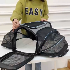 Expandable Pet Bag Portable Cat Bag With Large Capacity For Two Small Pet Bags Cat Carrier Travels Bag