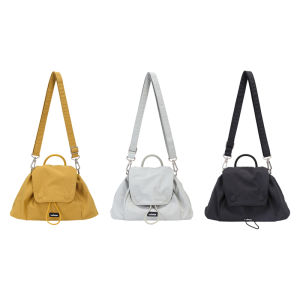 vaoper | Drawstring Large Capacity Ruffle Shoulder Crossbody Bag Women