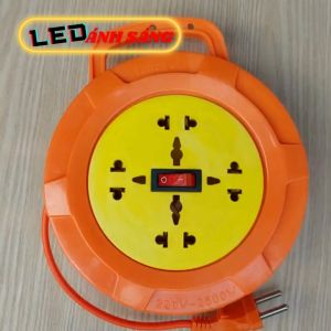 Ổ cắm điện quay tròn - 4 lỗ cắm đa năng dây dài 5m/ 8m/10m - chịu tải 2500w