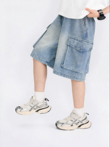 zosee | Quần Shorts Dài Quá Gối Phong Cách Retro Cho Trẻ Em