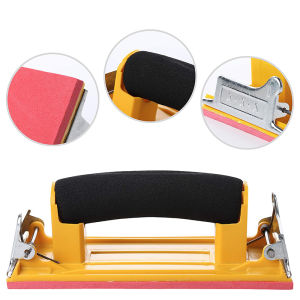 Handheld Sandpaper Holder with Sponge Handle Hand Sander for Drywall Wood Metal Furniture Polishing