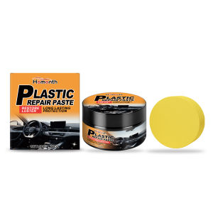 Car Plastic Repair Paste With Sponge Renovation Remove Scratches Restore Gloss Long Lasting Protection Car Interior Cleaner 50g