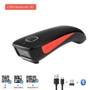 Máy Quét Mã Vạch 2D Bluetooth NETUM C850 Máy Quét Mã Vạch Laser Không Dây 1D C830 Đầu Đọc Mã Vạch USB Cho iOS Android Windows Mobile Thanh Toán