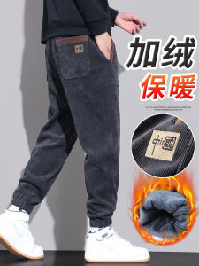 Quần Dài Thể Thao Nam Mùa Thu Đông Dày Dặn Thường Ngày 2025 Phong Cách Mới Bao Áo Lông Cừu Rộng Rãi Quần Thể Thao