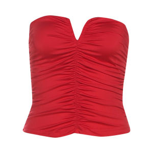 Slim Fit Strapless Vest Nịt Eo Gợi Cảm Cho Nữ Vest Hở Lưng Bằng Sợi Triacetate Dày Màu Trơn Dài Ngắn Thường Ngày Mùa Đông