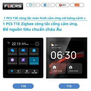 Công Tắc Điều Khiển Thông Minh FUERS Tuya 3 Kênh Zigbee Tự Động Hóa Nhà Thông Minh Màn Hình Cảm Ứng Đa Chức Năng Gắn Tường
