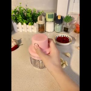 Mini Chopper Elektrik Portabel 0.5L - Penggiling Bumbu Multifungsi USB Rechargeable