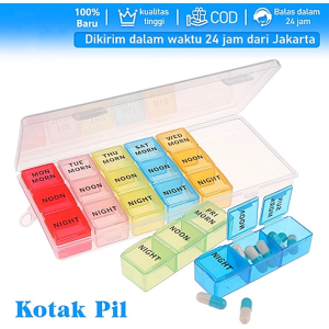 Kotak Obat Harian Colorful Kotak Pil 7 Hari Kotak Nano Portabel