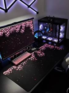 Potdemiel | Anime Pokemon Azumaril Mouse Pads PC Computer Mechanical Keyboard Pads Gaming Office Accessories Gamer Rubber LockEdge Desk Rugs