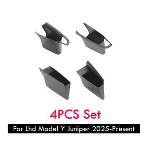 For Lhd Tesla Model Y Juniper 2025 ABS Door Handle Storage Box Model 3 Highland 24-25 Door Side Pocket Armrest Passenger Storage