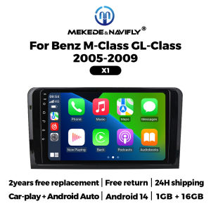 MEKEDE Android 14 9 inch Car Radio For Mercedes Benz ML W164 GL GL320 ML350 ML500 X164 GL350 Wireless Carplay Multimedia Player