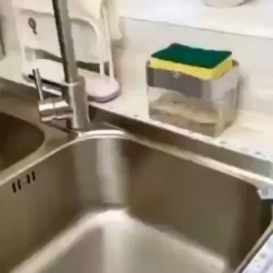 Dispenser Sabun Dan Holder Spon Cuci Piring 2 In 1