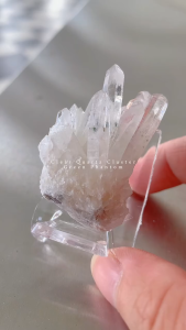 天然白水晶簇内包🍃绿幽灵Clear Quartz Cluster with Green Phantom