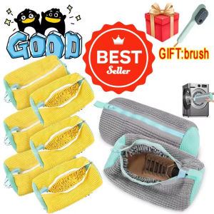 Multi Style Shoes Durable Mesh Shoe Washing Bag Plush Zipper Inside Protect Sport Shoes Casual Shoes Multifunctional Washing Bag
