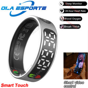 For Smart Ring Screen RIngs Men Gift Women Health Monitor Waterproof Tiktok Control Ring Take Photo Record Sports
