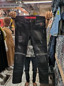 Celana jeans pria sobek sobek / Celana sobek Distroy Sobek Riped Lutut