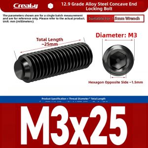 Creaby | 12.9 Grade Hexagonal Socket Grub Screw