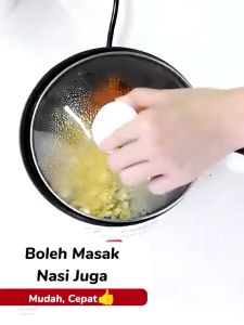 Panci Listrik Serbaguna Electric Cooker 1.2 Liter Stainless