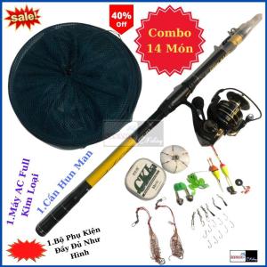 Bộ Cần Câu Huntsman Máy AC Full Kim Loại BCC01 - Sanami Fishing