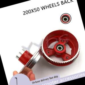 200x50" Pulley Wheel Rim with 72 Teeth Gear Compatible with HTD-5M-15 Belt Black Hub for 8 Inch Skateboard Wheel200x50" Pulley