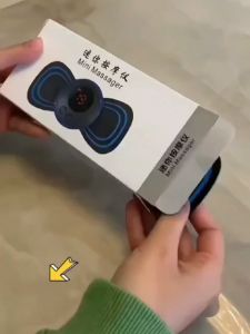 EMS Elektrik Pemijat Leher Mini Servikal Punggung Otot Pengurang Rasa Sakit Patch Portabel Massage Stimulator Pemijat Pinggang Portabel Gel Pad Stiker Ramping