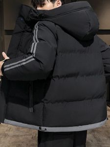 ROMON | เสื้อแจ็คเก็ตผ้าฝ้ายหนาสำหรับผู้ชาย ฤดูใบไม้ผลิ ฤดูใบไม้ร่วง ฤดูหนาว แจ็คเก็ตขนเป็ดหนา ทรงหลวม ปกป้องความอบอุ่น สำหรับเยาวชน