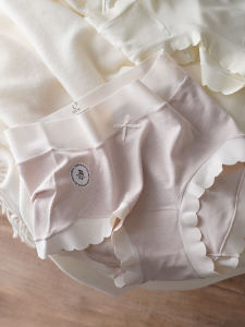 Soft High Elastic Women's Cotton Underwear: Mid-High Waist Triangle Pants & Tummy Control