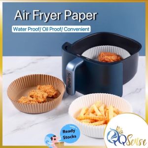 Air Fryer Paper 50pcs Disposable Baking Papers Non-Stick Round Parchment空氣炸鍋油纸 Paper Liners Kitchen Kertas Air Fryer 吸油纸