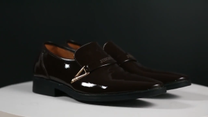 Brand GenGeGo (3 Days Delivery)COD Black Shoes for Men PU Leather Shoes for Men New Fromal Shoes for Men Business Shoes Slip-on & Pull-on
