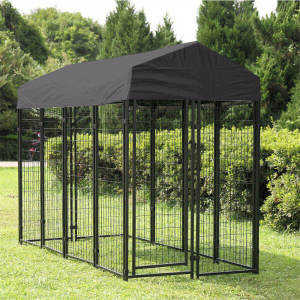 WISFOR XS/S/L Oversize Outdoor Pet Dog Run House Kennel Shade Cage Crate Enclosure with Cover Playpen