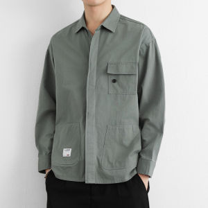 Áo Sơ Mi Dài Tay Cotton Nguyên Chất Thường Ngày Cho Nam Mùa Thu 2025 Áo Khoác Ngoài Đa Năng Thời Trang Cho Thanh Thiếu Niên