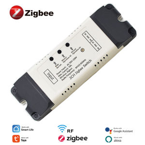 1/2CH Zigbee Tuya Smart Home Relay Module 85-250V 220V Relay AC DC 12V 24V 7-32V Works Alexa Google Assistant Smart Light Switch