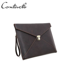 CONTACTS Genuine Leather Laptop SleeveLeather Sleeve Cover Bag 6.7 inch Phone Protective Case for Macbook Pro 14.2 inch Laptop Bag