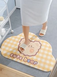 Sincecu Bath Mat Anti-Slip Door Mat Bathroom Mat Floor Mat Shower Quick Drying Super Absorbent Soft cute Cloud Plush Rug Carpet