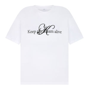 Áo Thun Cotton Tay Ngắn Thêu Chữ Viết Cơ Bản KTDA Dành Cho Cặp Đôi Dáng Rộng Thời Trang Mùa Hè Thường Ngày Cho Nam Và Nữ