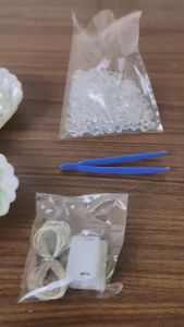 DIY Rose & Shell LED Night Light Handmade Floral Craft with Adjustable Bloom and Portable Design