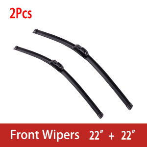 For Dodge Magnum 2008-2015 2pcs U Type Soft Rubber Boneless Wiper Blades 22"+22" HD Quiet Durable Windshield Wipers