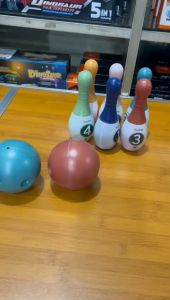 MIRACLE ONLINE SHOP Mainan Anak Bowling isi 6pcs + 2 pcs Bola Plastik Premium